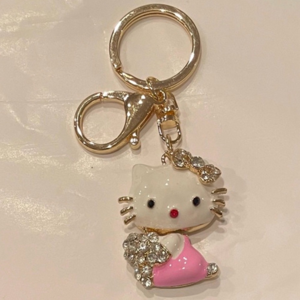 Hello kitty keychain made of Crystals.NWT
